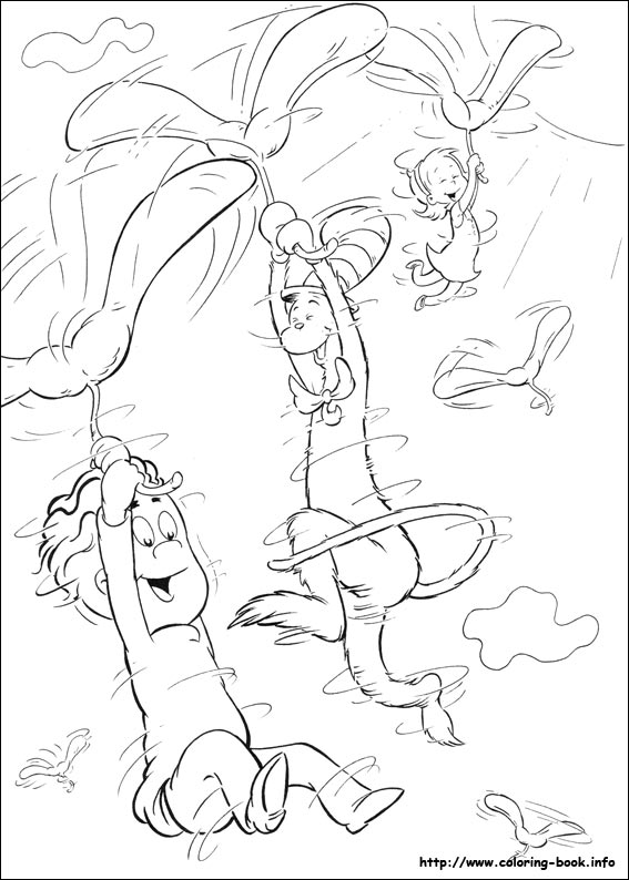 Plansa de colorat cu Cat in the hat 15 11